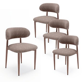 KWPZQEB Farmhouse Dining Chairs Set of 4, Upholstered Side Chairs for Kitchen, Dining Room