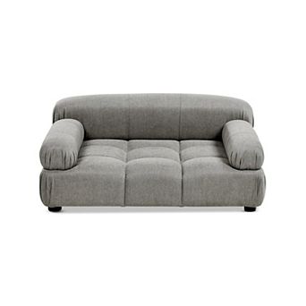 Upholstered Velvet Pet Sofa Bed with Bolstered Arms, Small to Medium Dogs