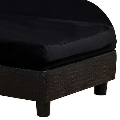 Pet Sofa Bed with Storage and Tufted Cushion for Small Dogs, Upholstered Couch