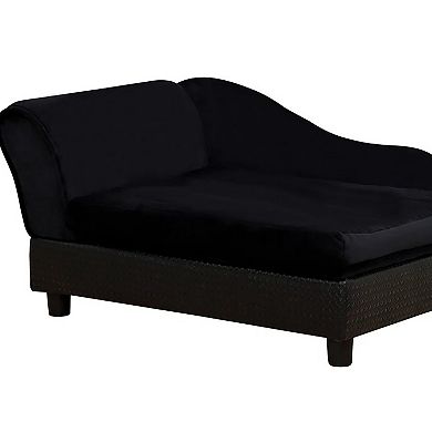 Pet Sofa Bed with Storage and Tufted Cushion for Small Dogs, Upholstered Couch