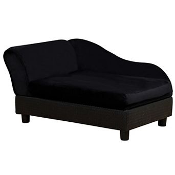 Pet Sofa Bed with Storage and Tufted Cushion for Small Dogs, Upholstered Couch