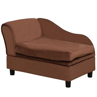 Pet Sofa Bed with Storage and Tufted Cushion for Small Dogs, Upholstered Couch