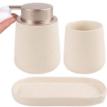 3 pc Foaming Bathroom Set Recycled Eco-Clay