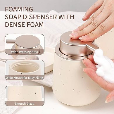 3-Piece Foaming Bathroom Set Recycled Eco-Clay