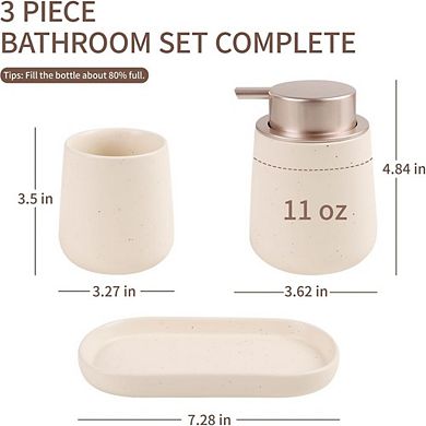 3-Piece Foaming Bathroom Set Recycled Eco-Clay