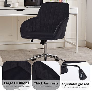KWPZQEB Ergonomic Swivel Chair with Armrest, Adjustable Office Chair for Long Sitting