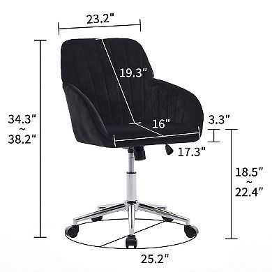 KWPZQEB Ergonomic Swivel Chair with Armrest, Adjustable Office Chair for Long Sitting