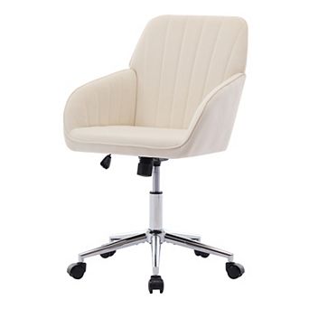KWPZQEB Ergonomic Swivel Chair with Armrest, Adjustable Office Chair for Long Sitting