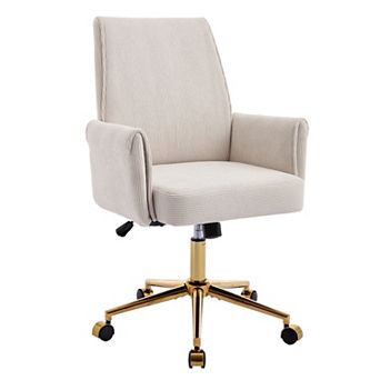 KWPZQEB Striped Fabric Liftable Office Chair, Mid-Back Gaming Chair with Armrest
