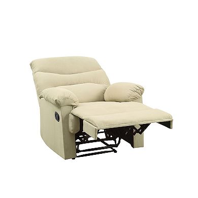 KWPZQEB Soft Microfiber Motion Recliner with Adjustable Footrest, Tight Seat & Back Cushion