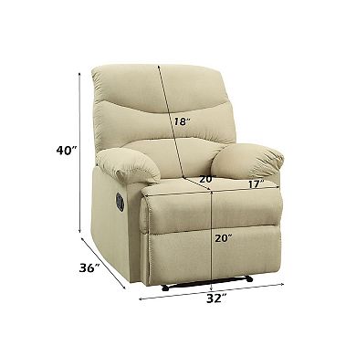 KWPZQEB Soft Microfiber Motion Recliner with Adjustable Footrest, Tight Seat & Back Cushion