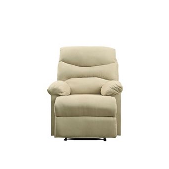 KWPZQEB Soft Microfiber Motion Recliner with Adjustable Footrest, Tight Seat & Back Cushion