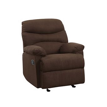 KWPZQEB Soft Microfiber Motion Recliner with Adjustable Footrest, Tight Seat & Back Cushion