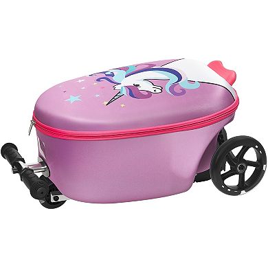KWPZQEB 20-inch Ride-on Luggage with Flash Wheels & Cartoon Pattern Design