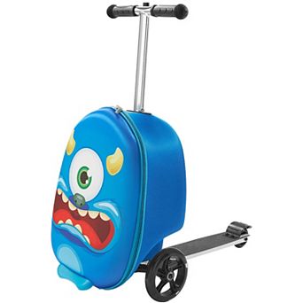 KWPZQEB 20-inch Ride-on Luggage with Flash Wheels & Cartoon Pattern Design