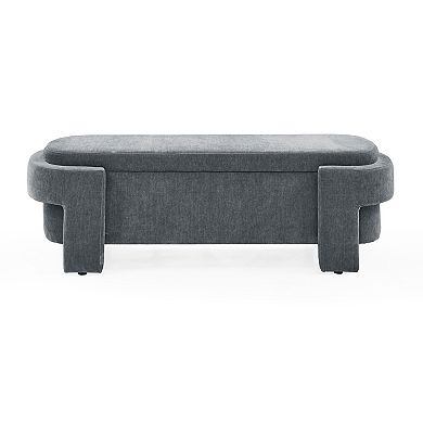 KWPZQEB Linen Upholstered Bench with Storage Space