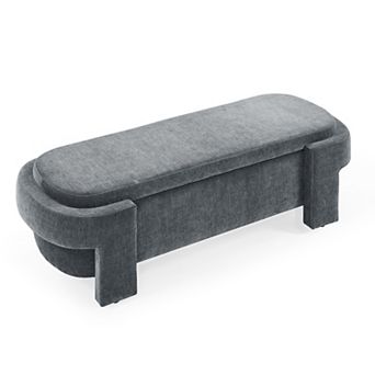 KWPZQEB Linen Upholstered Bench with Storage Space