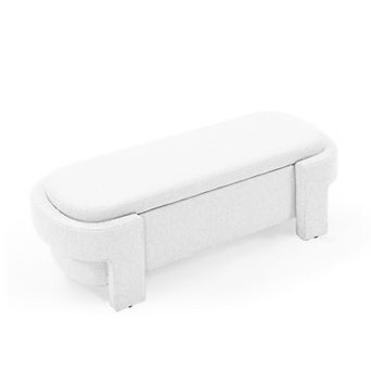 KWPZQEB Linen Upholstered Bench with Storage Space
