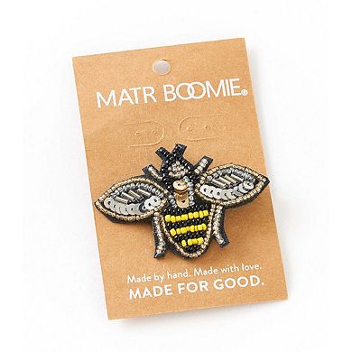 Beaded Bee Brooch Pin