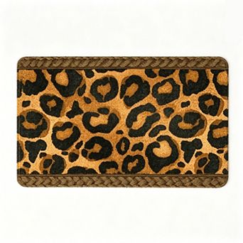 Leopard Print Floor Mat Animal Pattern Indoor Decor Rug
