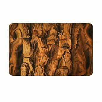 Dark Wood Grain Floor Mat Rustic Natural Home Rug