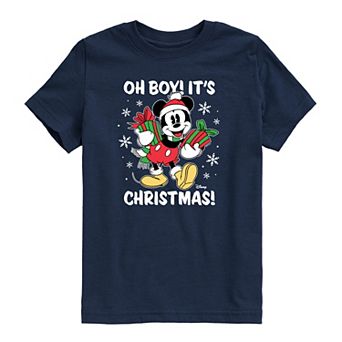 Toddler Boy Disney's Mickey "Oh Boy! It's Christmas!" Short Sleeve Graphic Tee