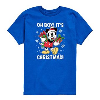 Toddler Boy Disney's Mickey "Oh Boy! It's Christmas!" Short Sleeve Graphic Tee
