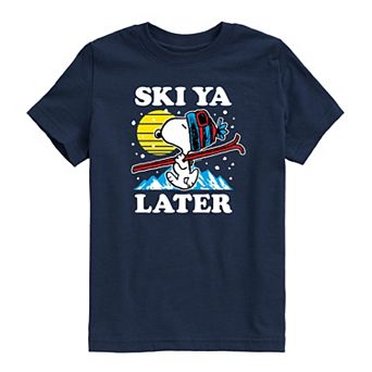 Toddler Boy Peanuts Snoopy "Ski Ya Later" Short Sleeve Graphic Tee