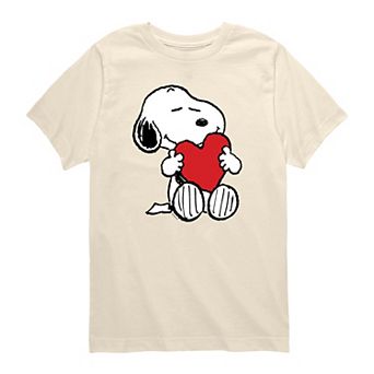 Toddler Boy Peanuts Snoopy Hugging Heart Short Sleeve Graphic Tee