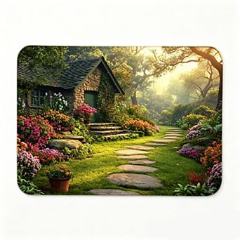 Garden Cottage Stone Path Floor Mat Nature Landscape Doormat