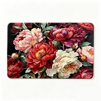 Large Peony Flower Cluster Floor Mat Bold Romantic Floral Home Rug