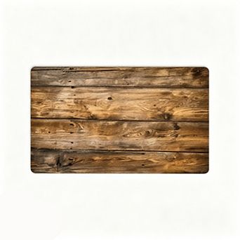 Light Brown Wood Grain Floor Mat Simple Minimalist Washable Rug
