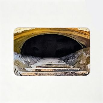 Dark Cave Tunnel 3D Visual Floor Mat Creative Optical Illusion Rug