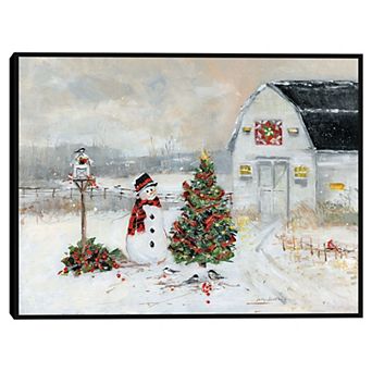 Masterpiece Christmas Country Framed Canvas Wall Art