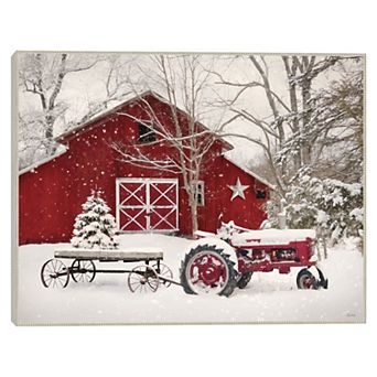 Masterpiece Cozy Country Christmas Framed Canvas Wall Art