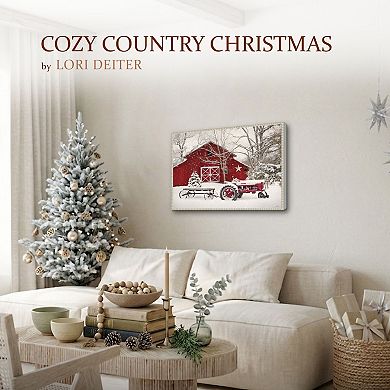 Masterpiece Cozy Country Christmas Framed Canvas Wall Art