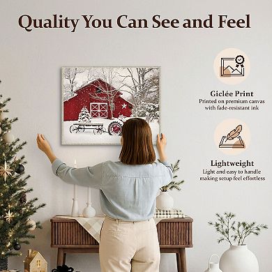 Masterpiece Cozy Country Christmas Framed Canvas Wall Art