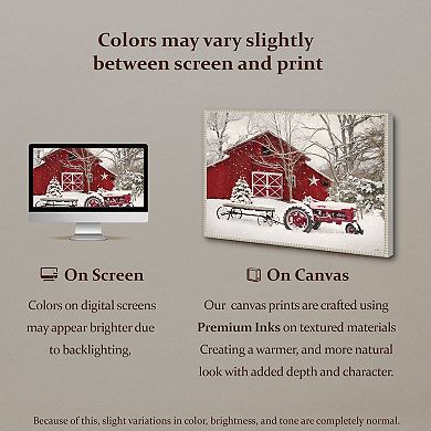 Masterpiece Cozy Country Christmas Framed Canvas Wall Art