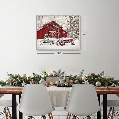 Masterpiece Cozy Country Christmas Framed Canvas Wall Art
