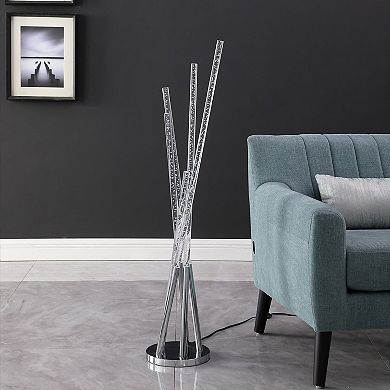 HomeRoots 49" Silver LED Novelty Floor Lamp