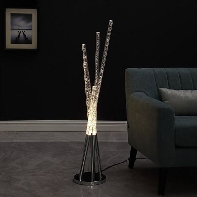 HomeRoots 49" Silver LED Novelty Floor Lamp