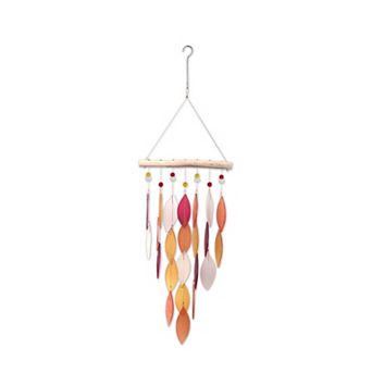 Diamond, Tequila Sunrise Sea Glass Wind Chime