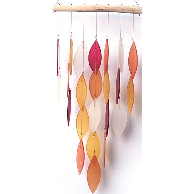 Diamond, Tequila Sunrise Sea Glass Wind Chime