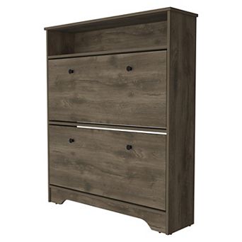 HomeRoots Dark Brown Twelve Pair Shoe Rack