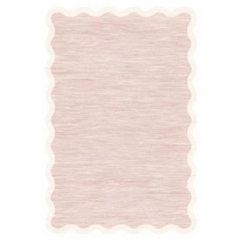lxt-Area Rug Scalloped Washable Rugs for Living Room Carpet Carpet