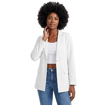 Classic Blazer for Women Lapel Collar Open Front Long Sleeve Office Blazers Jackets with Pockets