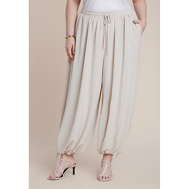 ELOQUII Women's Plus Size Drawstring Balloon Pant
