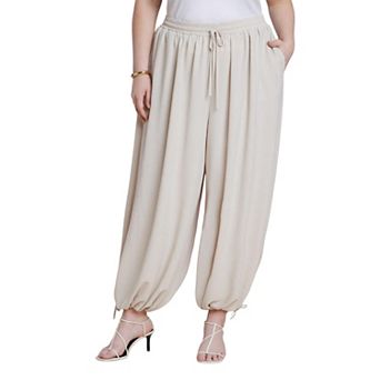 ELOQUII Women's Plus Size Drawstring Balloon Pant