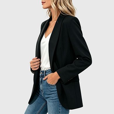Womens Casual Blazers Open Front Long Sleeve Work Office Suit Jackets