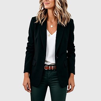 Womens Casual Blazers Open Front Long Sleeve Work Office Suit Jackets